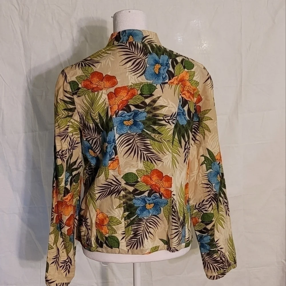 AMBER sun jacket size M petite blend of cotton and linen